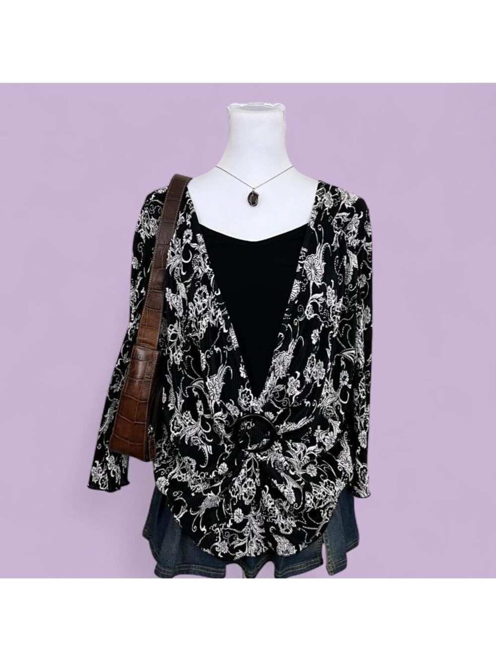y2k floral boho grunge top